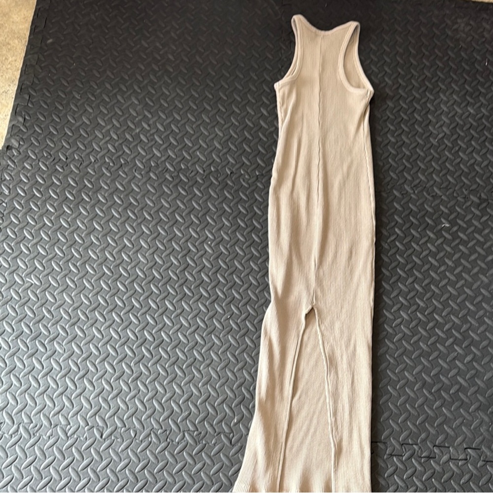 Bershka Elegant Beige Sleeveless Maxi Dress - Picture 4 of 5